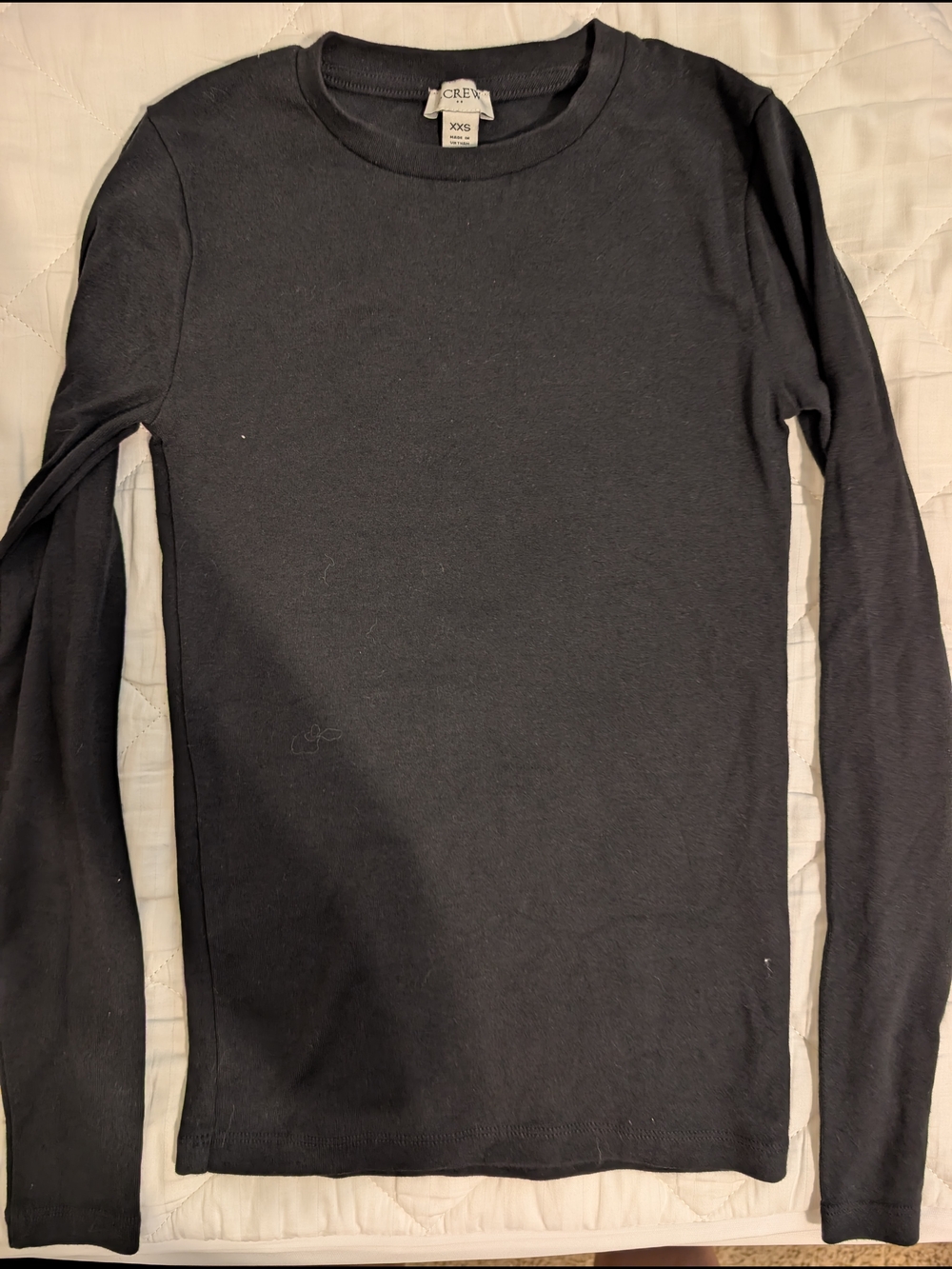 J. Crew Black Long Sleeve Crewneck Tee - Women's